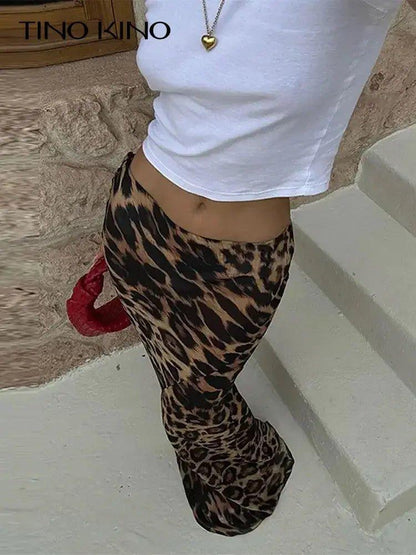 Fashion Leopard Print Skirts Women Slim