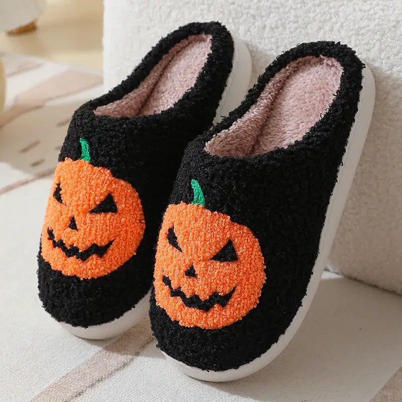 Fluffy Pumpkin Themed Sandals