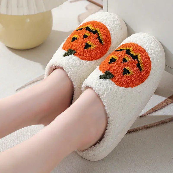 Fluffy Pumpkin Themed Sandals | Ultimate Comfort Meets Festive Fun