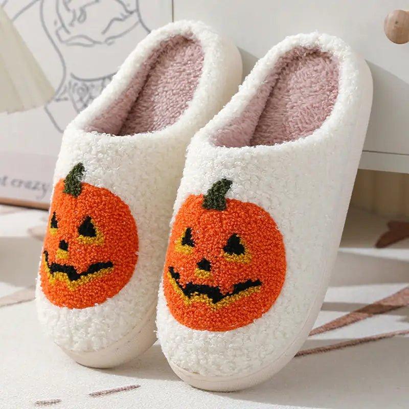 Fluffy Pumpkin Themed Sandals