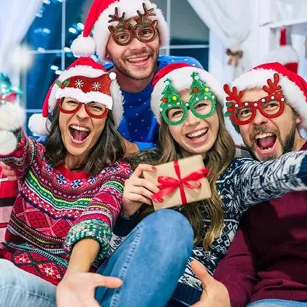 Sparkly Christmas Party Glasses