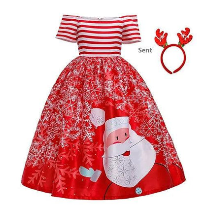 Charming Children's Christmas Dress – Festive Holiday Party Outfit for Girls