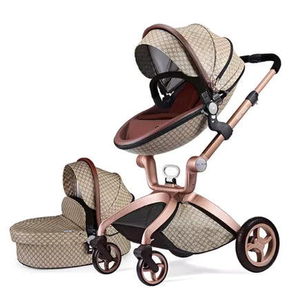 Convertible Baby Stroller – 3-in-1 Luxury Bassinet and Toddler Stroller