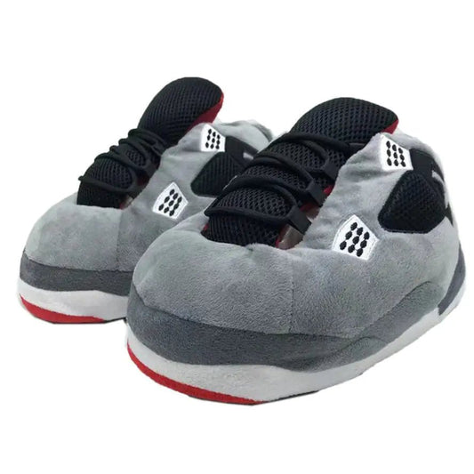 Grey Novelty Sneaker Slippers - Home Kartz