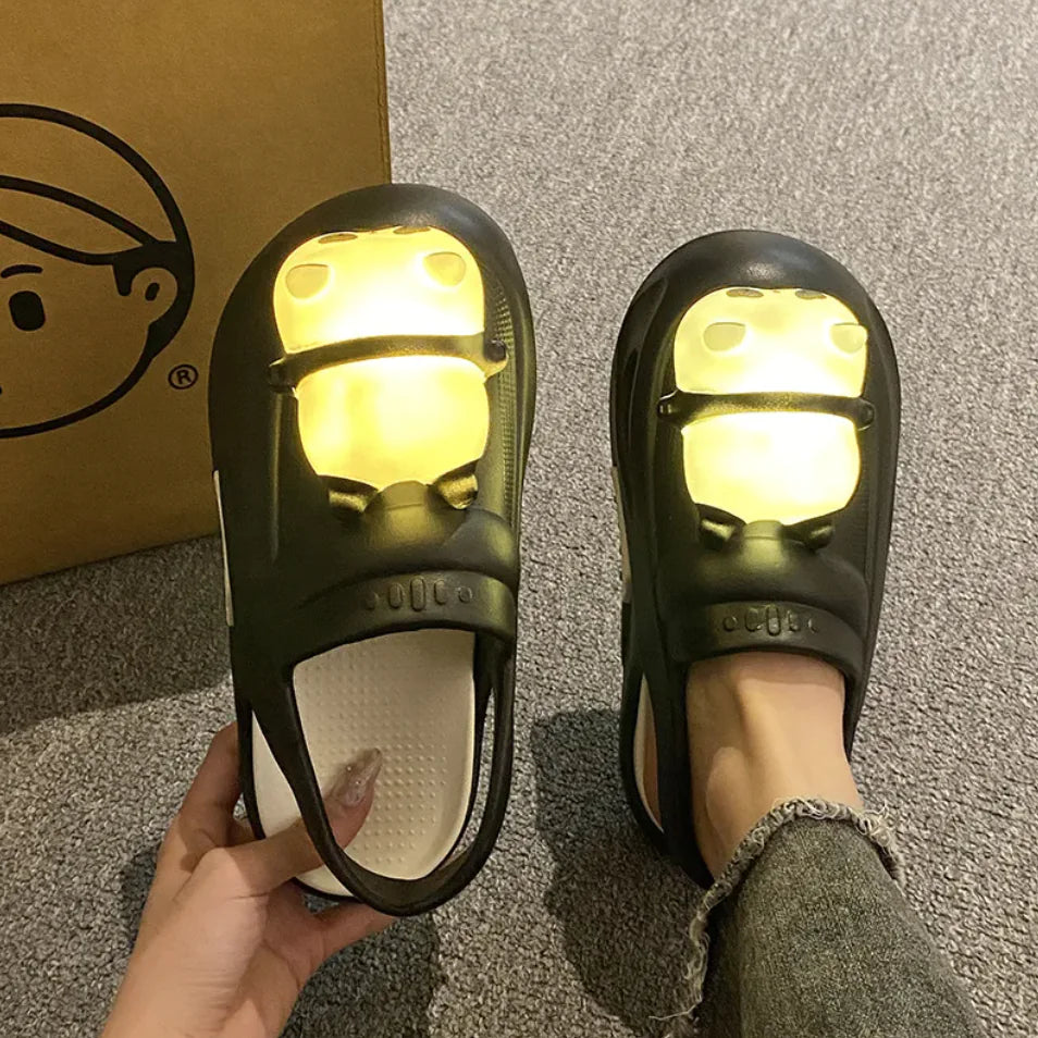 2024 Cute Panda Lamp Light Slippers for Women - Funny Summer Sandals