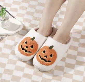 Halloween Spooky Lantern Pumpkin Slippers Non Slip