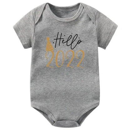 Hello 2022 Newborn Baby Bodysuit Romper - Home Kartz