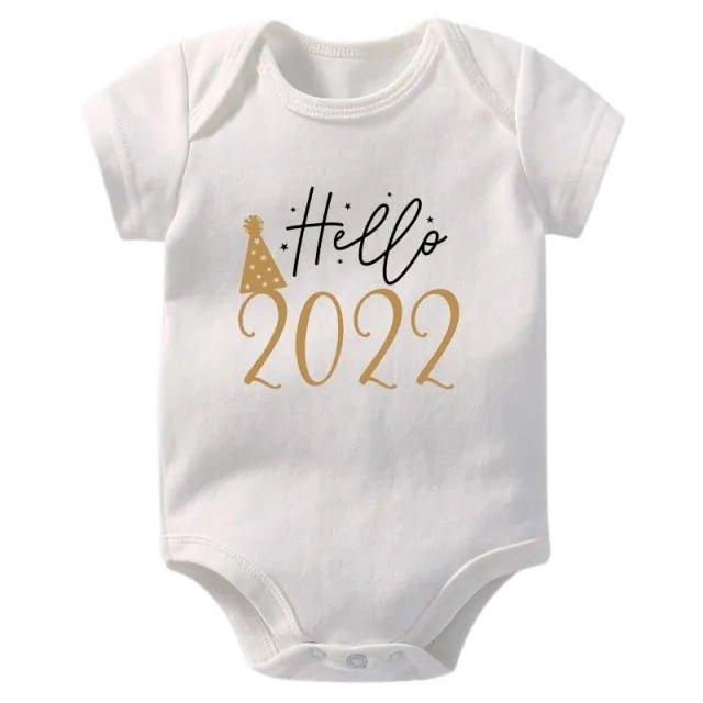 Hello 2022 Newborn Baby Bodysuit Romper - Home Kartz