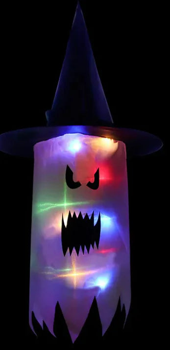 Spooky Halloween Ghost Lanterns | Festive Cloth Art Ghost String Lights