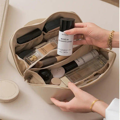 High - Capacity Leather Cosmetic Organizer