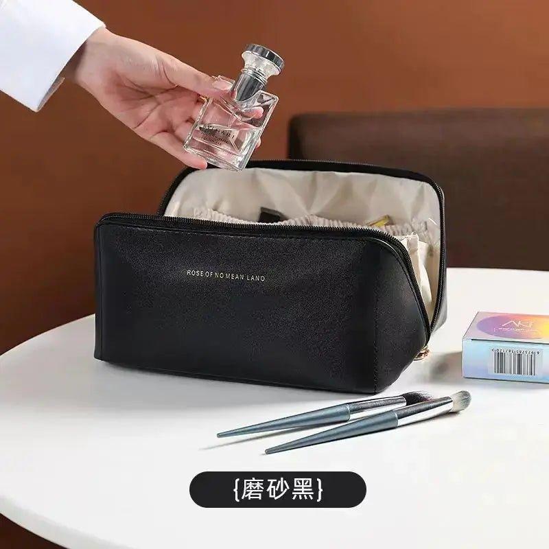 High - Capacity Leather Cosmetic Organizer