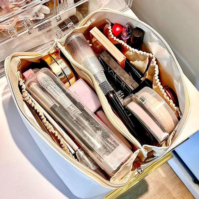 High - Capacity Leather Cosmetic Organizer