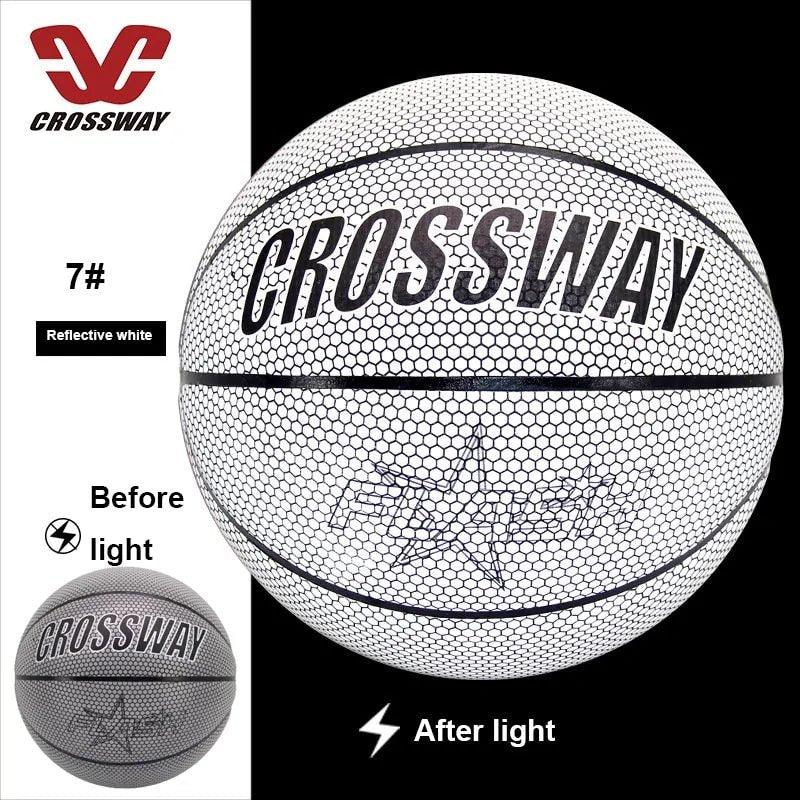 Holographic Reflective Basketball Ball Wear-Resistant Luminous Night