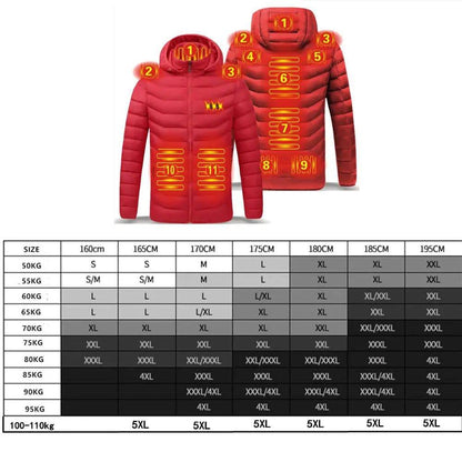 Hooded Heated Clothing Waterproof Warm Jackets