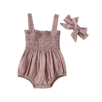 Infant Baby Girls Summer Elastic Jumpsuit Rompers - Home Kartz