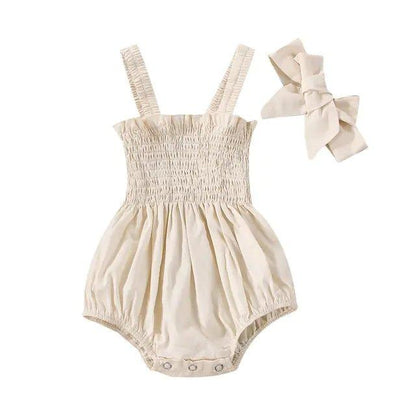 Infant Baby Girls Summer Elastic Jumpsuit Rompers - Home Kartz