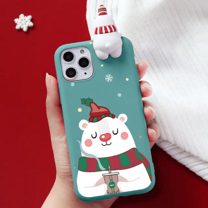 3D Merry Christmas Phone Case – Festive & Protective Holiday Charm