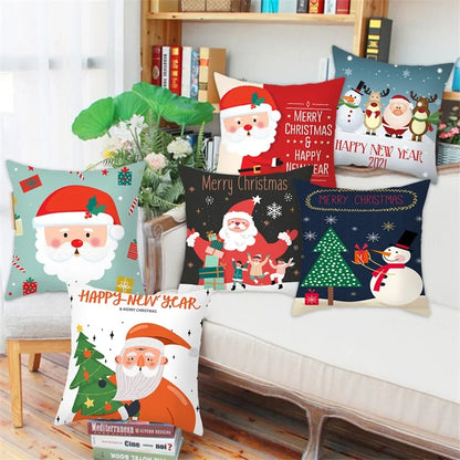 Cozy Up with Our Festive Cartoon Christmas Pillow Cover 🎄✨