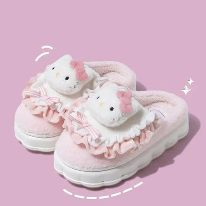 Sanrio Hello Kitty Home Fuzzy Slippers