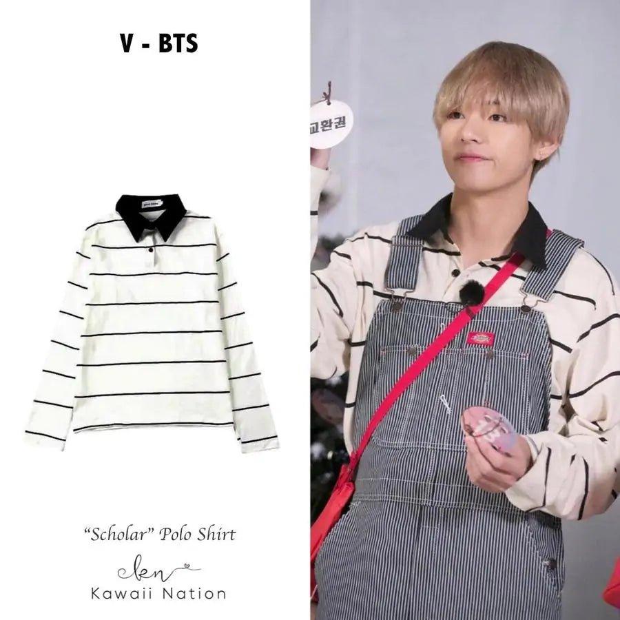 Jungkook Style Stripes Shirt