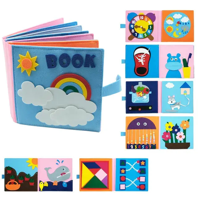 Interactive 3D Story Cloth Book for Babies – Sensory Learning and Early Literacy