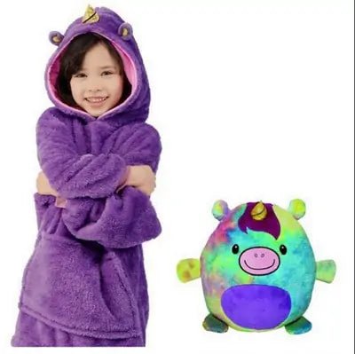 Kids Pets Blanket Hoodie Soft Plush - Home Kartz