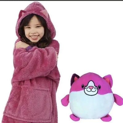 Kids Pets Blanket Hoodie Soft Plush - Home Kartz