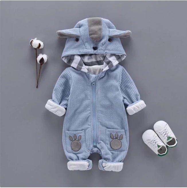 Koala Hooded Baby Romper