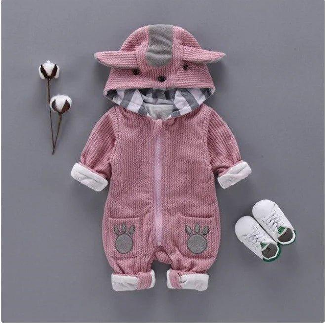 Koala Hooded Baby Romper