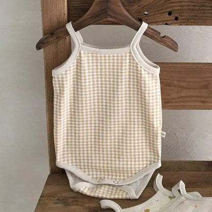 Korean - Style Soft Newborn Sling Romper & Vest