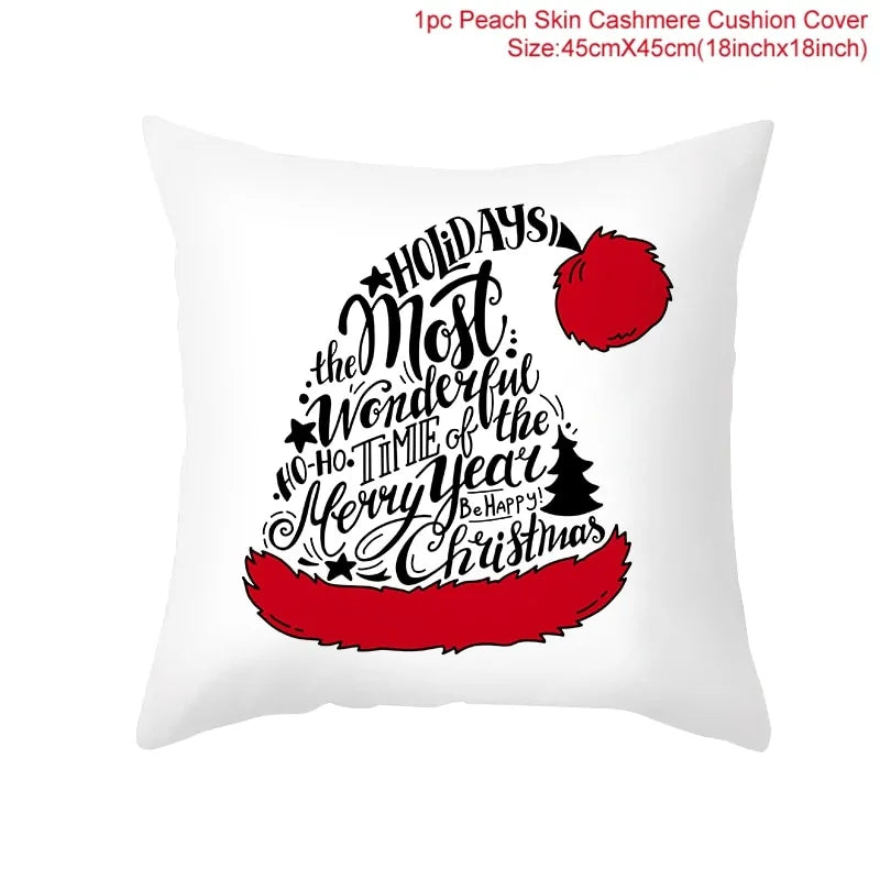 Cozy Up with Our Festive Cartoon Christmas Pillow Cover 🎄✨