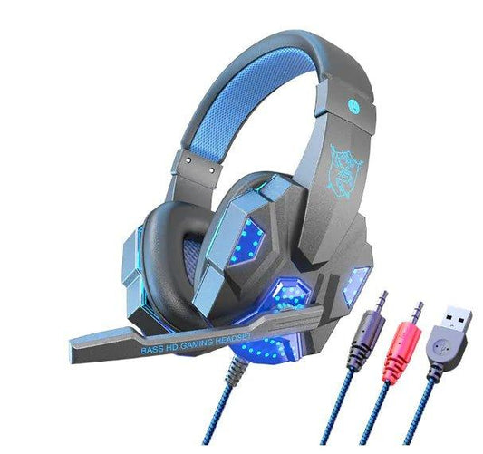 LED Light Wired Gamer Headset