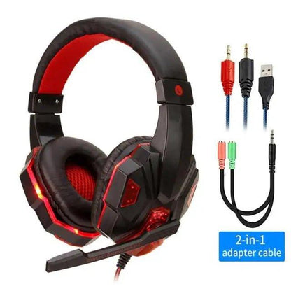 LED Light Wired Gamer Headset