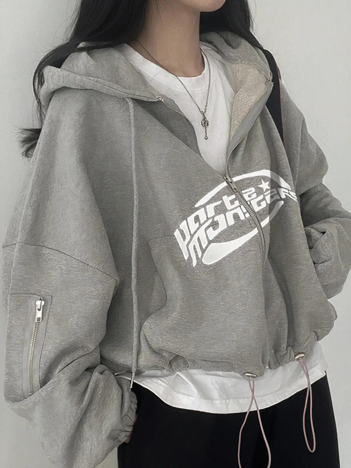 Letter Print Oversize Hoodie