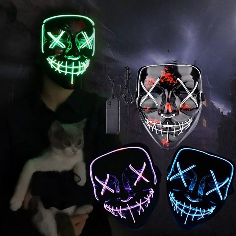 🎃 Light Up the Night with Our Electrifying Halloween LED Mask! 🌟