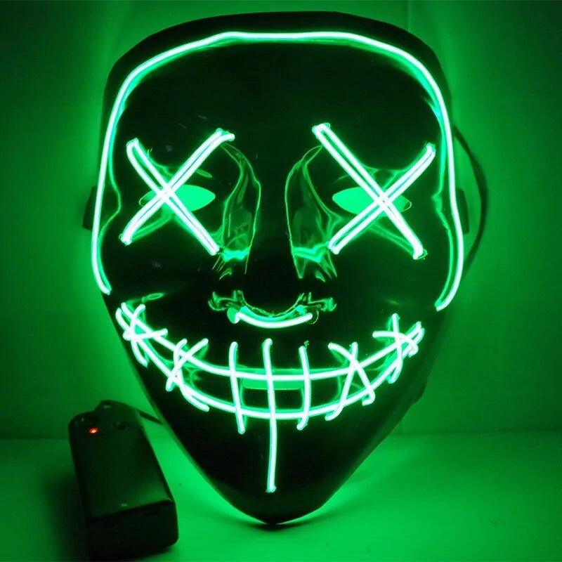 🎃 Light Up the Night with Our Electrifying Halloween LED Mask! 🌟