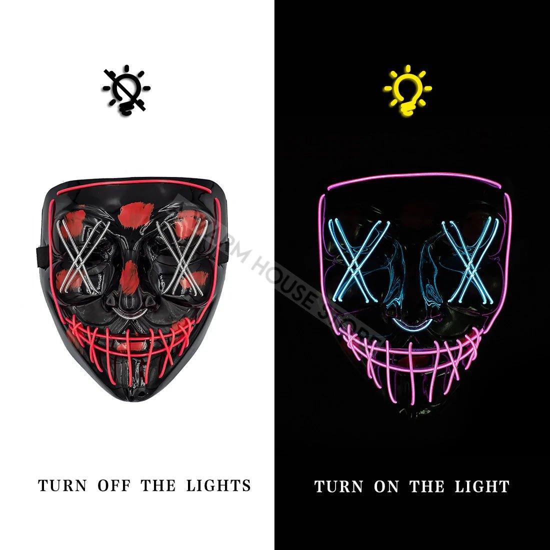 🎃 Light Up the Night with Our Electrifying Halloween LED Mask! 🌟