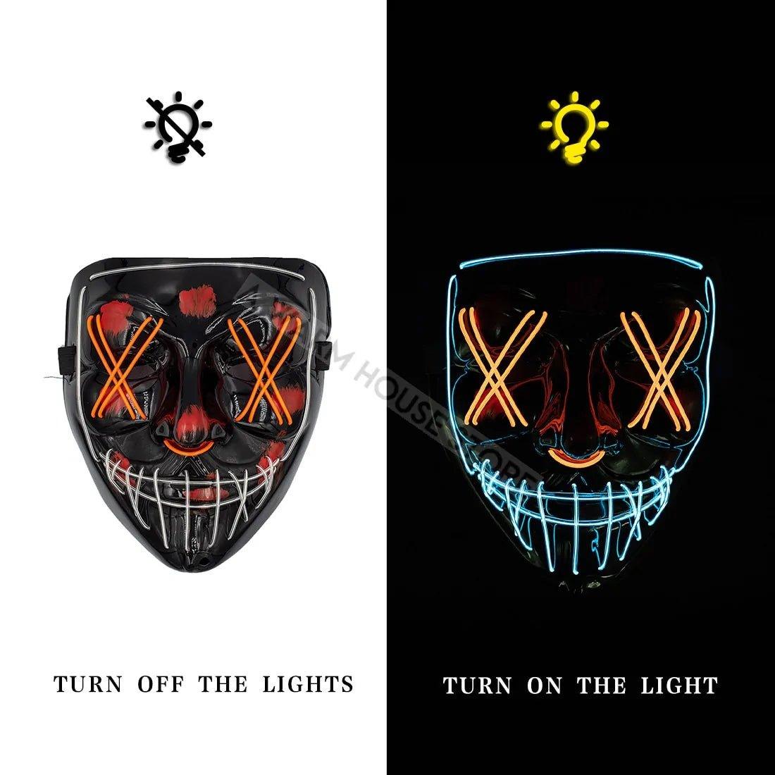 🎃 Light Up the Night with Our Electrifying Halloween LED Mask! 🌟