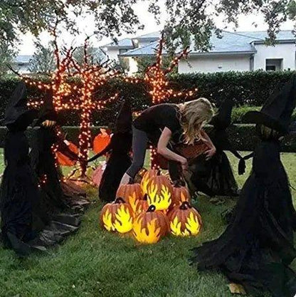 Lighted Halloween Witch Stake