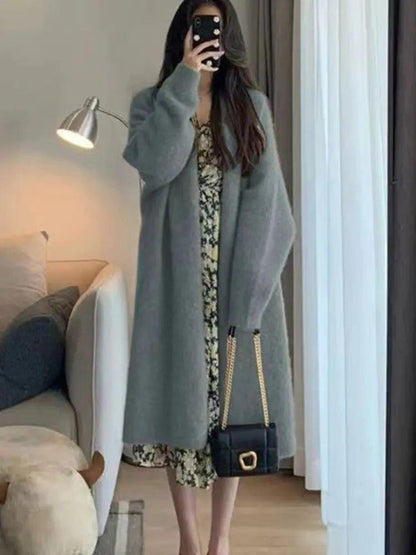 Long Knitting Cardigan Sweater Coat