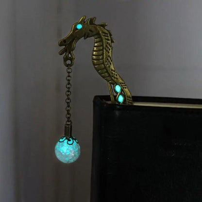 Luminous Book Wyrm Bookmark