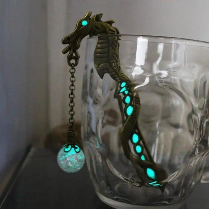 Luminous Book Wyrm Bookmark