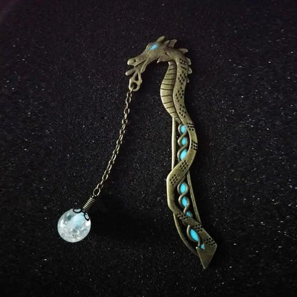 Luminous Book Wyrm Bookmark