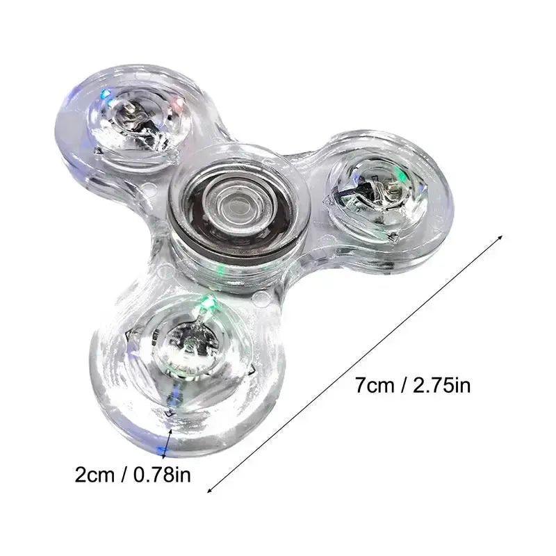 Luminous LED light Fidget Spinner Crystal Fingertip