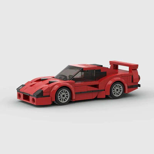 Eco-Friendly Luxury Car Building Blocks - Ferrari F40 Model