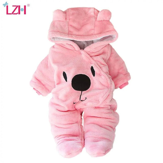 LZH Baby Winter Overall Long Sleeve Infant Clothing