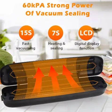 Food Vacuum Sealer – Powerful, Compact Machine for Freshness and Easy Food Storage - Home Kartz