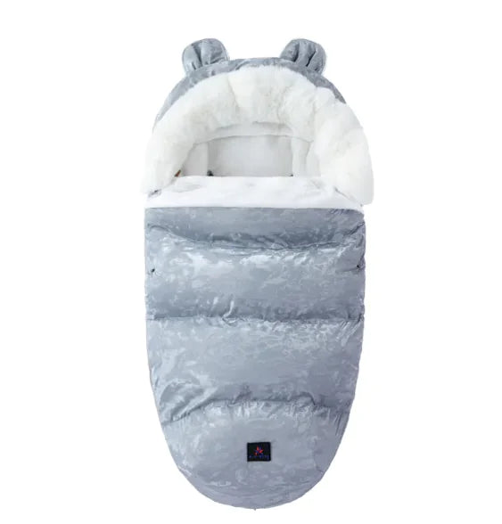 Baby Sleeping Bag with Fur Collar