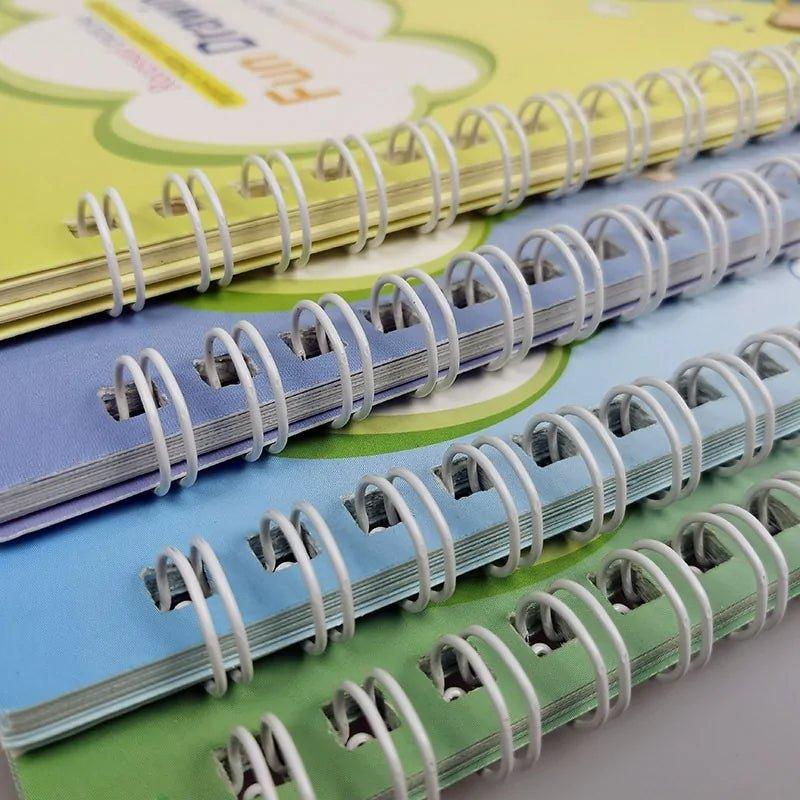 Magic Practice Book Set with Wiping Pen and Sticker Copybook for Children