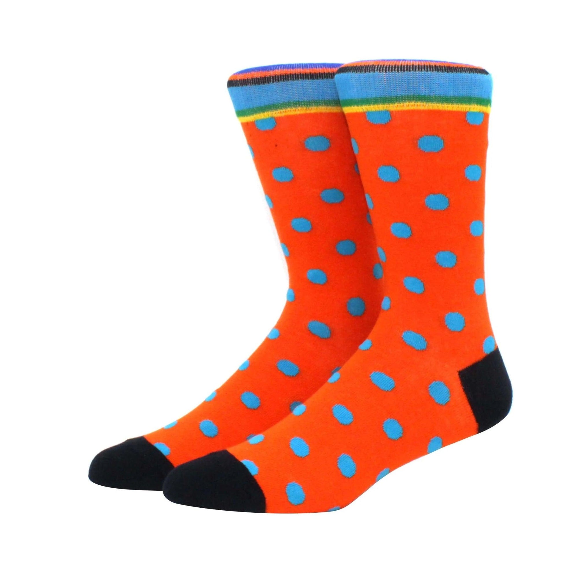 Men's Funny Diamond Pattern Happy Socks: Large Size Combed Cotton